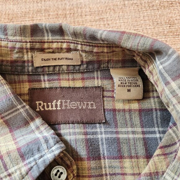 Ruff Hewn short-sleeved plaid button down shirt - Picture 2 of 5
